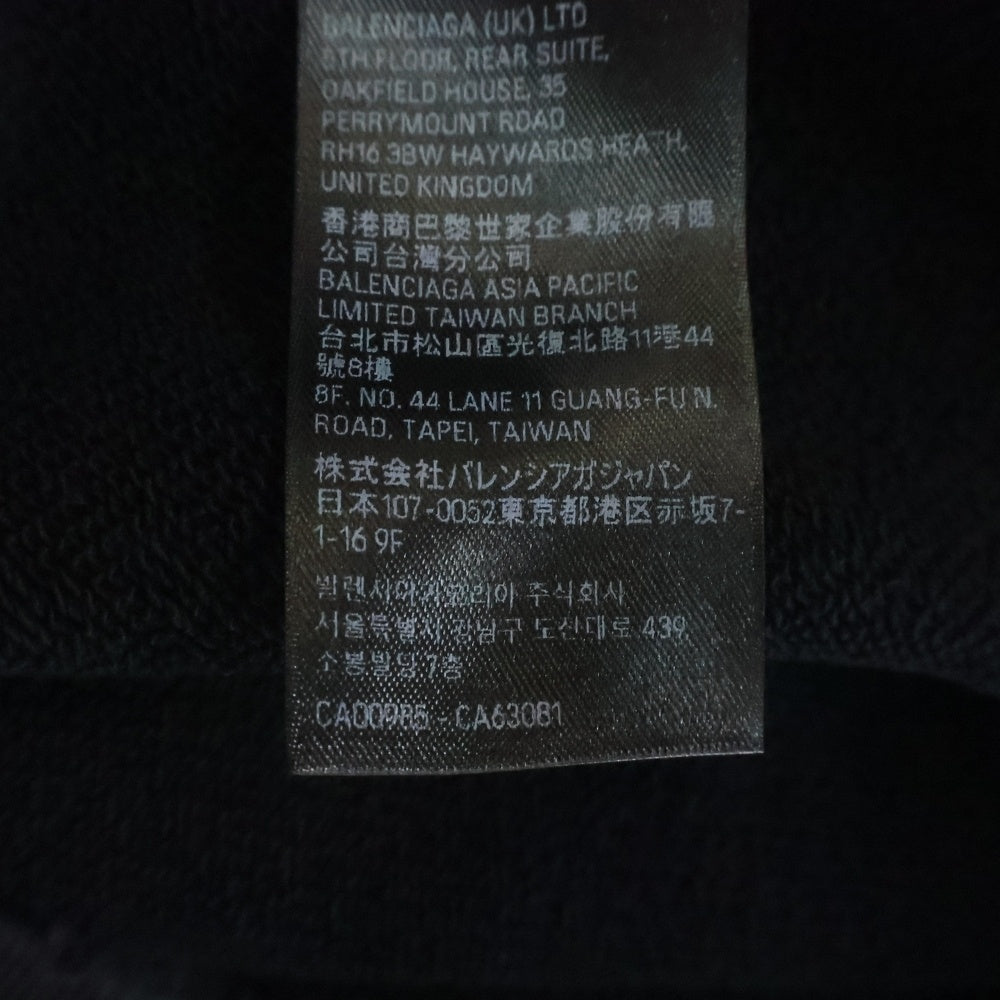 BALENCIAGA(バレンシアガ) 24AW Burning Uniyt Hoodie 739024 TQVW9 バーニング プリントフーディ スウェットパーカー ブラック