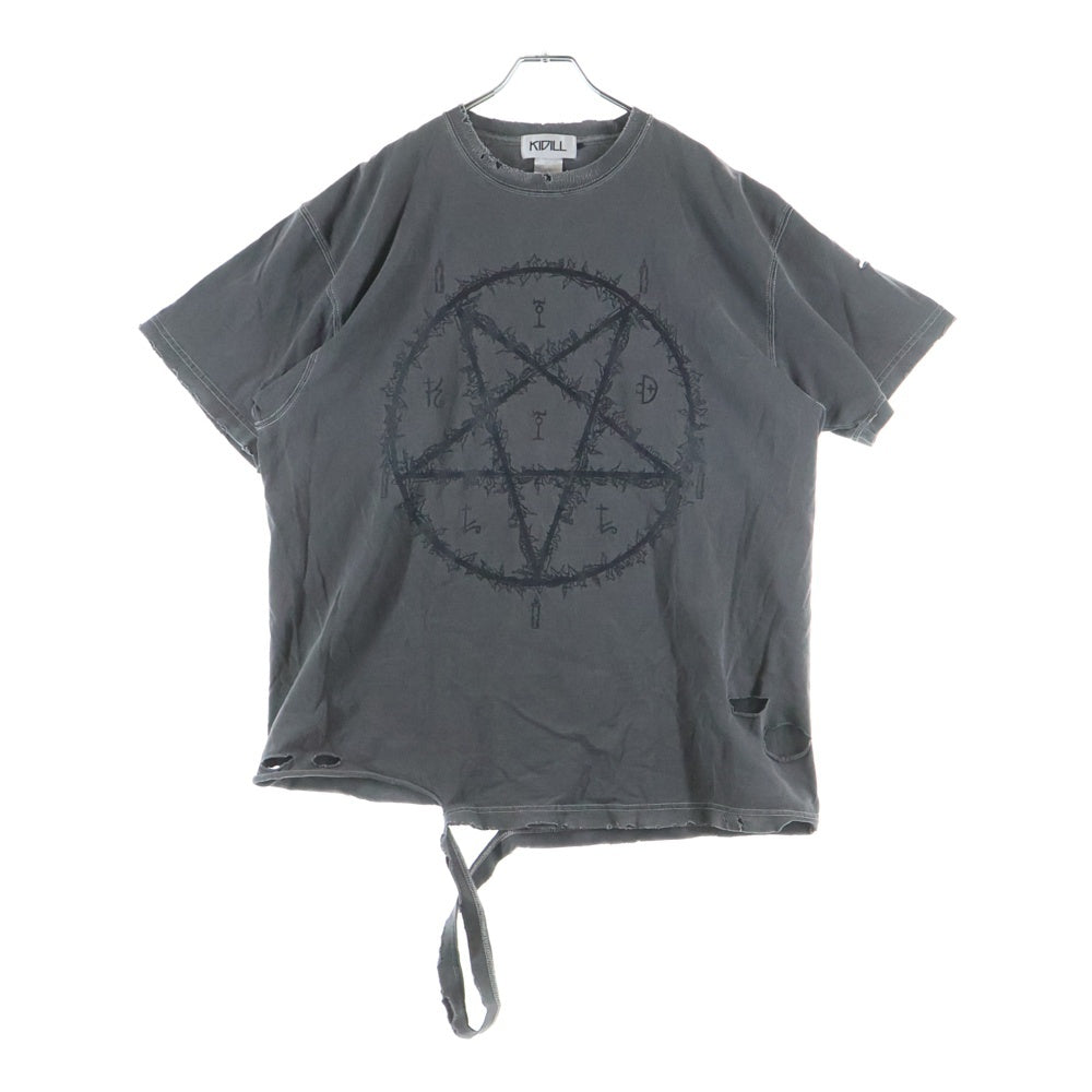 KIDILL(キディル) DESTROY T-SHIRT ダメージ加工 半袖Tシャツ KL825 グレー