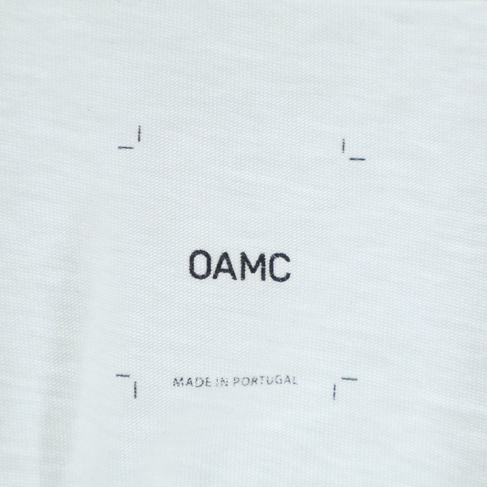 OAMC(オーエーエムシー) フロントロゴプリント 半袖Tシャツ コットン ホワイト
