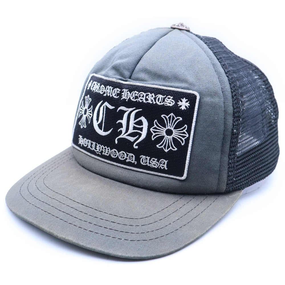 CHROME HEARTS(クロムハーツ) TRUCKER CAP メッシュトラッカーキャップ クロスボール付帽子 ブラック