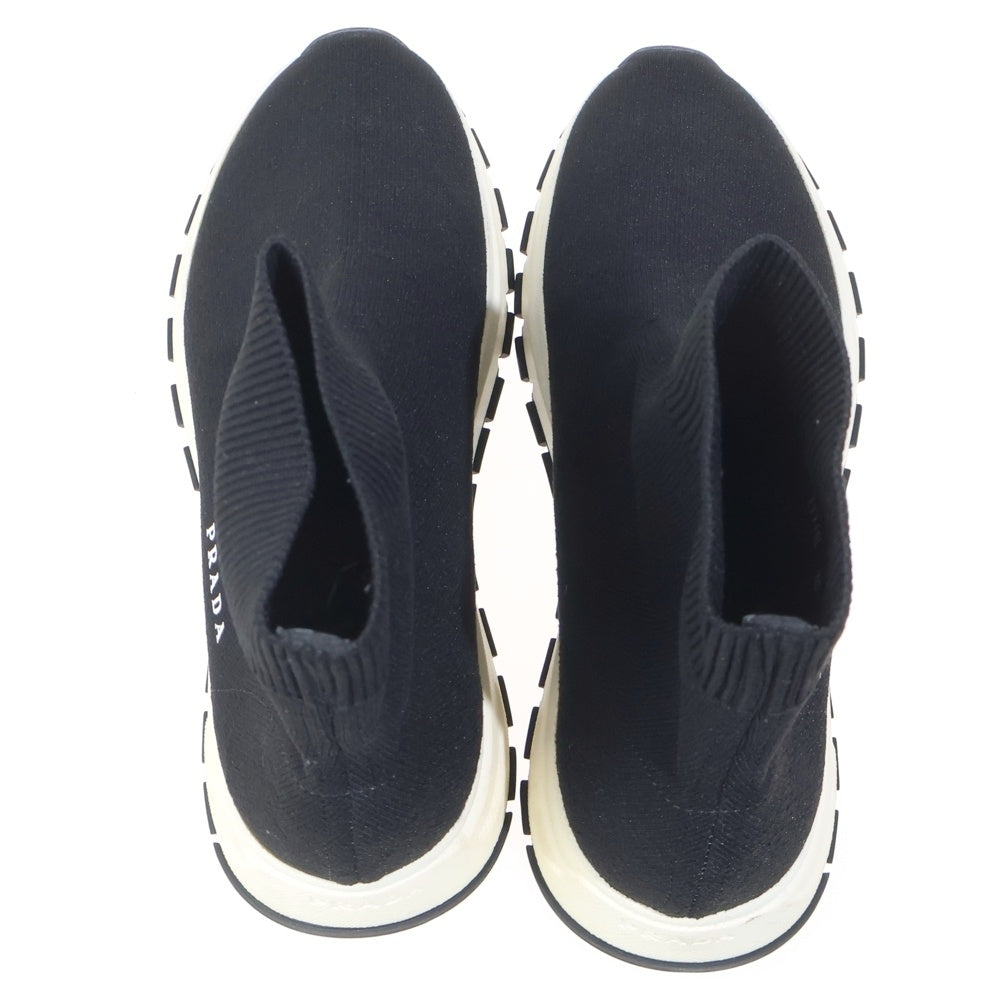 PRADA(プラダ) ロゴハイカットソックススニーカー 1T715L ブラック 36 レディース