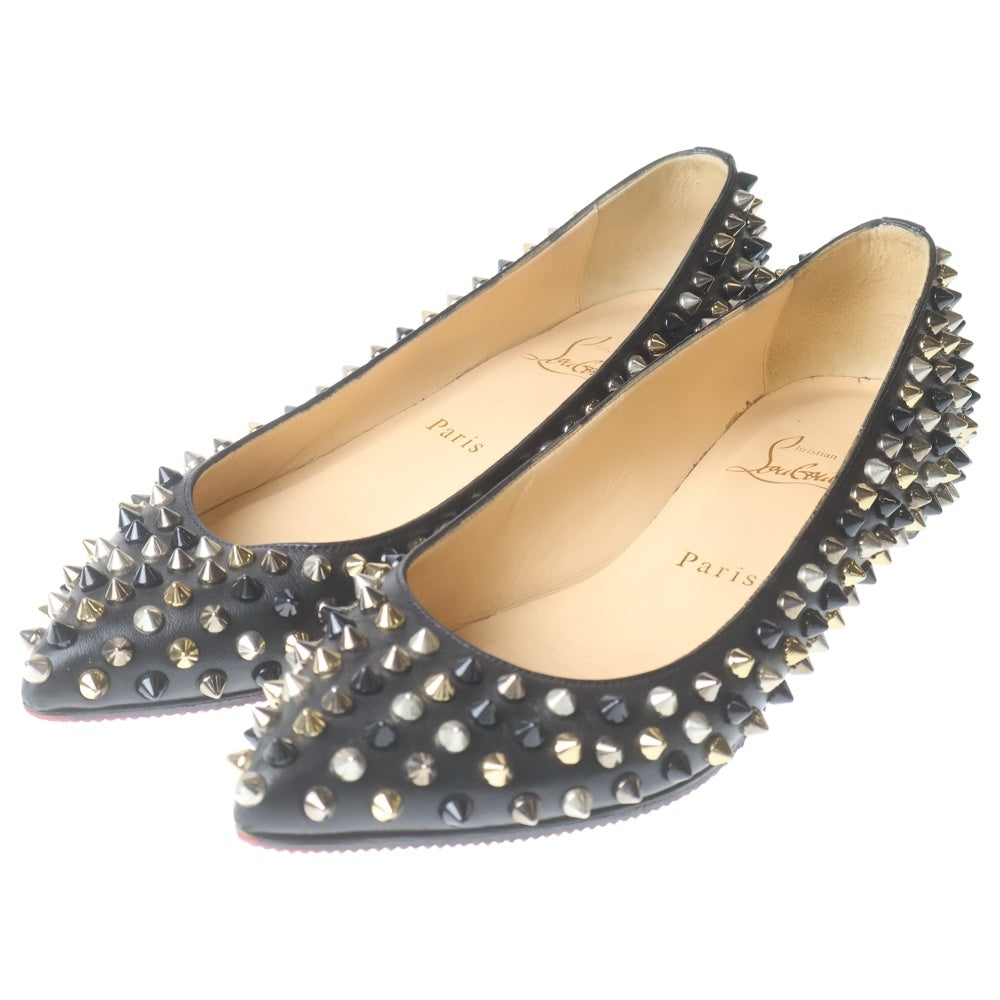 CHRISTIAN LOUBOUTIN(クリスチャンルブタン) スパイクスタッズ レザーパンプス ブラック レディース