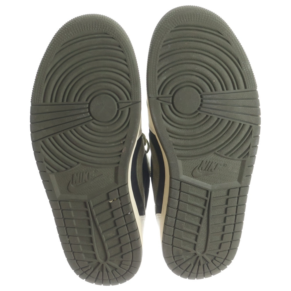 NIKE(ナイキ) ×TRAVIS SCOTT WMNS AIR JORDAN 1 LOW OG Medium Olive DZ4137-106 トラヴィススコット エアジョーダン1 ローカットスニーカー US10.5/27.5cm オリーヴ