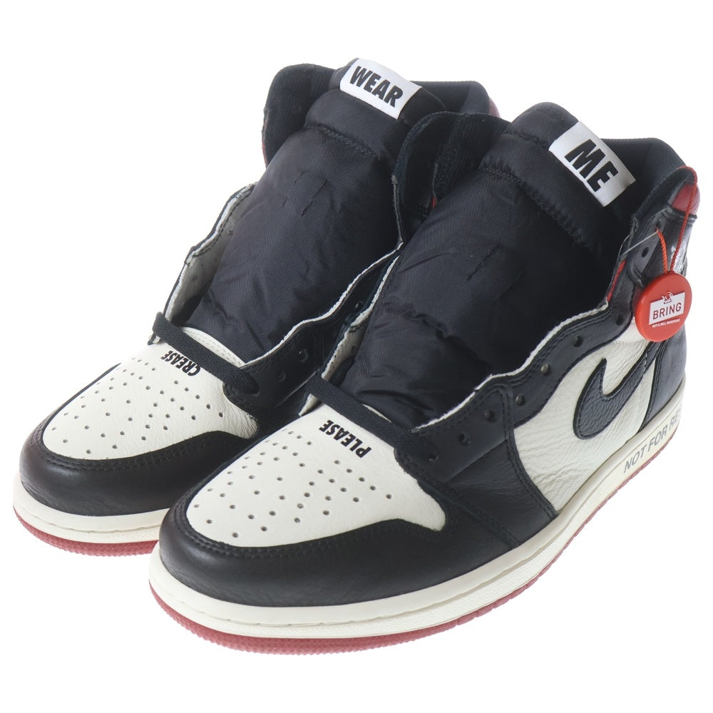 NIKE(ナイキ) AIR JORDAN 1 HIGH RETRO NOT FOR RESALE 861428-106 エアジョーダン1 レトロ ノット フォー リセール ハイカットスニーカー US10/28.0cm ブラック/レッド