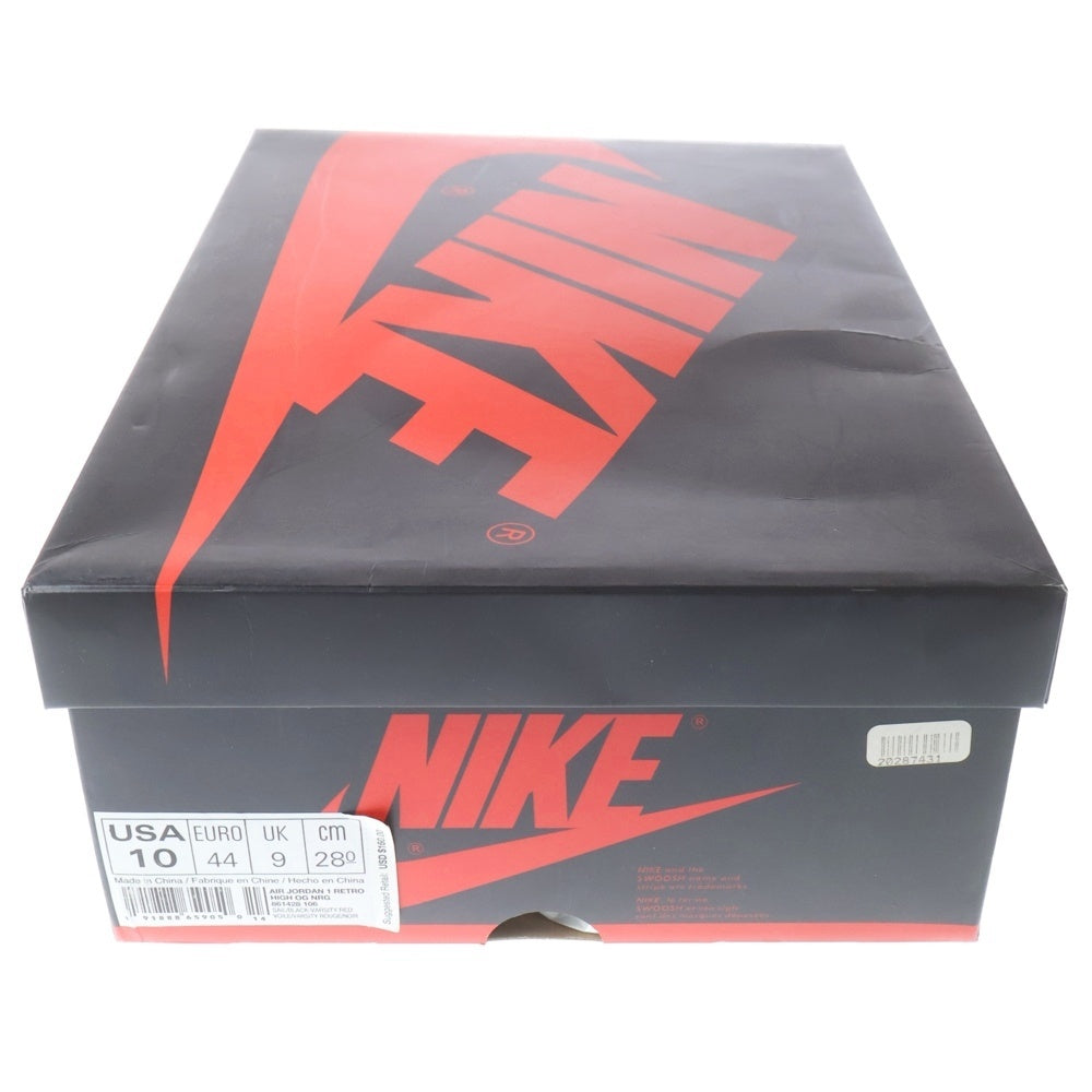 NIKE(ナイキ) AIR JORDAN 1 HIGH RETRO NOT FOR RESALE 861428-106 エアジョーダン1 レトロ ノット フォー リセール ハイカットスニーカー US10/28.0cm ブラック/レッド