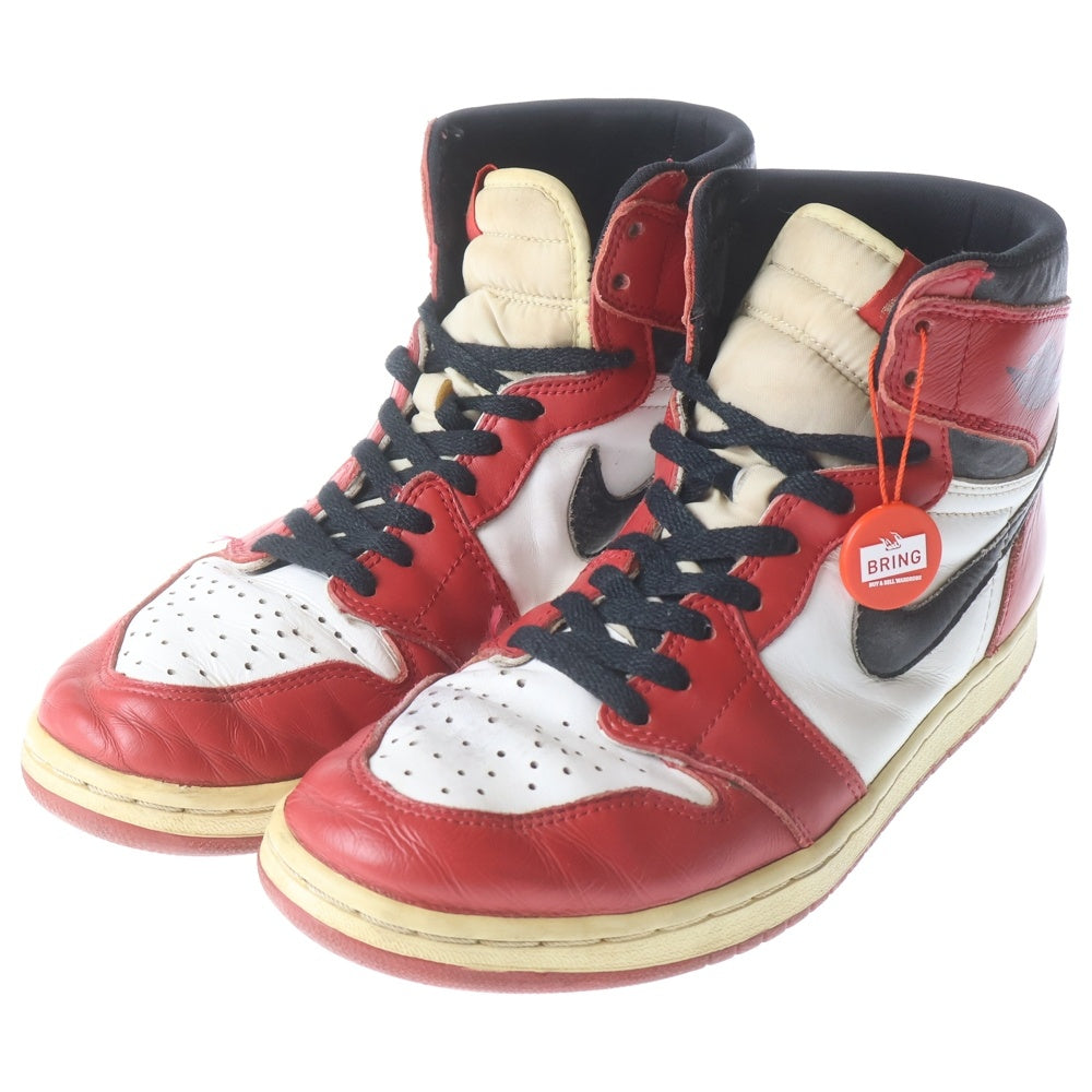 NIKE(ナイキ) 【観賞用 1994年製】 AIR JORDAN 1 CHICAGO 130207-101 エアジョーダン1 シカゴ ハイカットスニーカー レッド/ホワイト/ブラック US10.5/28.5cm