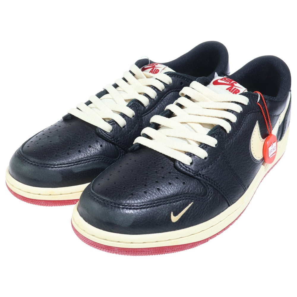NIKE(ナイキ) ×Nigel Sylvester AIR JORDAN 1 RETRO LOW OG IB8958-001 ナイジェルシルベスター エアジョーダン1 ローカットスニーカー ブラック US10.5/28.5cm
