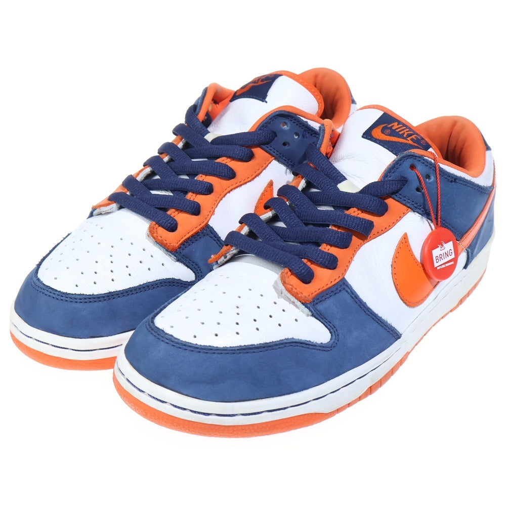 NIKE SB(ナイキエスビー) 【観賞用2003年製】DUNK LOW BRONCOS 304292-184 ダンク ブロンコス ローカットスニーカー US10.5/28.5cm ネイビー/オレンジ/ホワイト