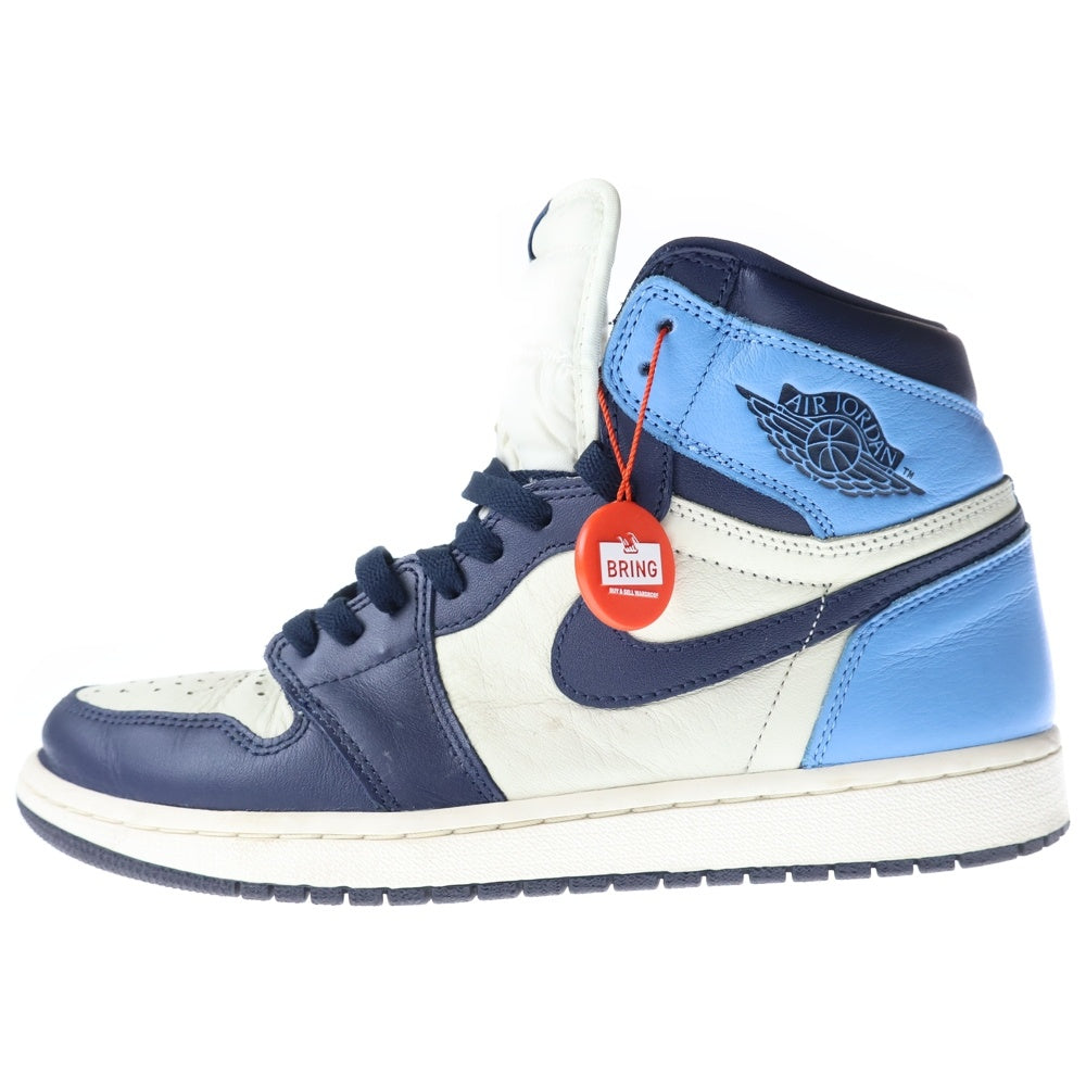 NIKE(ナイキ) AIR JORDAN1 RETRO HIGH OG OBSIDIAN UNIVERSITY BLUE 555088-140 エアジョーダン1 レトロ オブシディアン ハイカットスニーカー US9/27.0cm ホワイト/ブルー