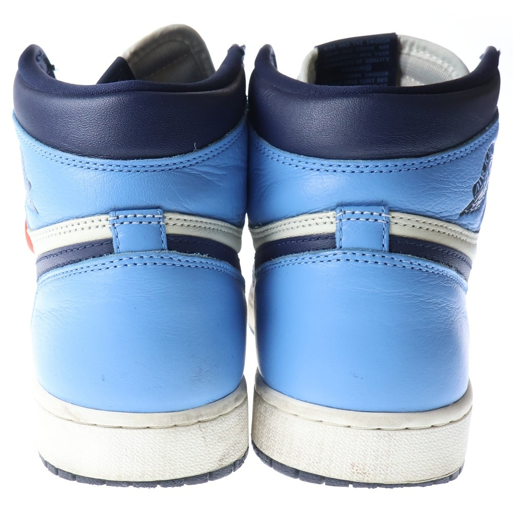 NIKE(ナイキ) AIR JORDAN1 RETRO HIGH OG OBSIDIAN UNIVERSITY BLUE 555088-140 エアジョーダン1 レトロ オブシディアン ハイカットスニーカー US9/27.0cm ホワイト/ブルー