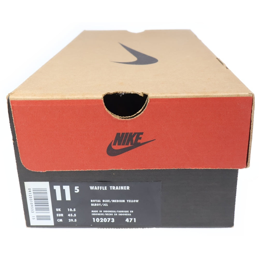 NIKE(ナイキ) 【観賞用1998年製】WAFFLE TRAINER 102073-471 ワッフルトレーナー ローカットスニーカー US11.5/29.5cm ブルー/イエロー