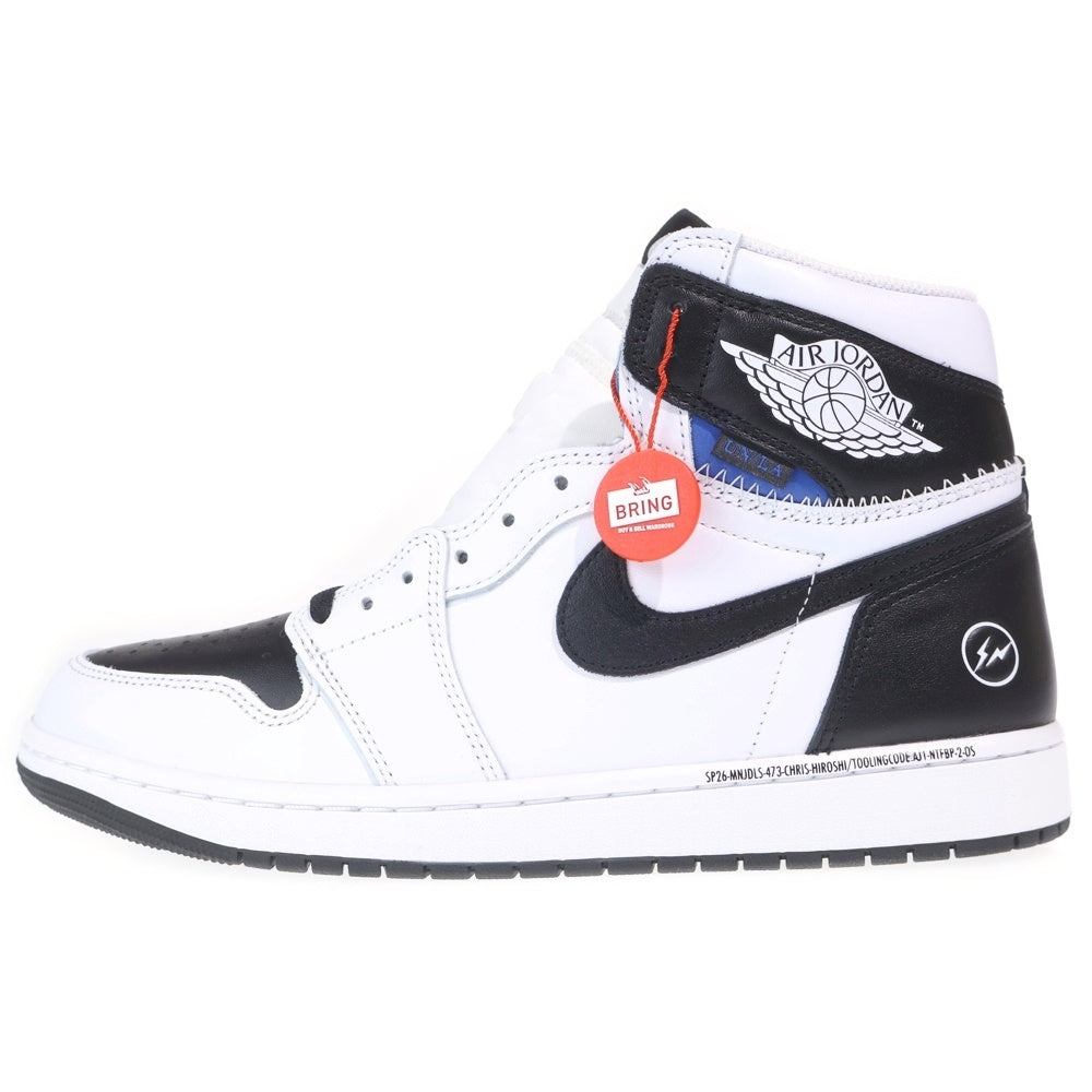 NIKE(ナイキ) ×Fragment Design ×UNION Air Jordan 1 II7282-100 ×フラグメントデザイン ×ユニオン エアジョーダン1 レトロ ハイカットスニーカー ホワイト US12/30.0cm