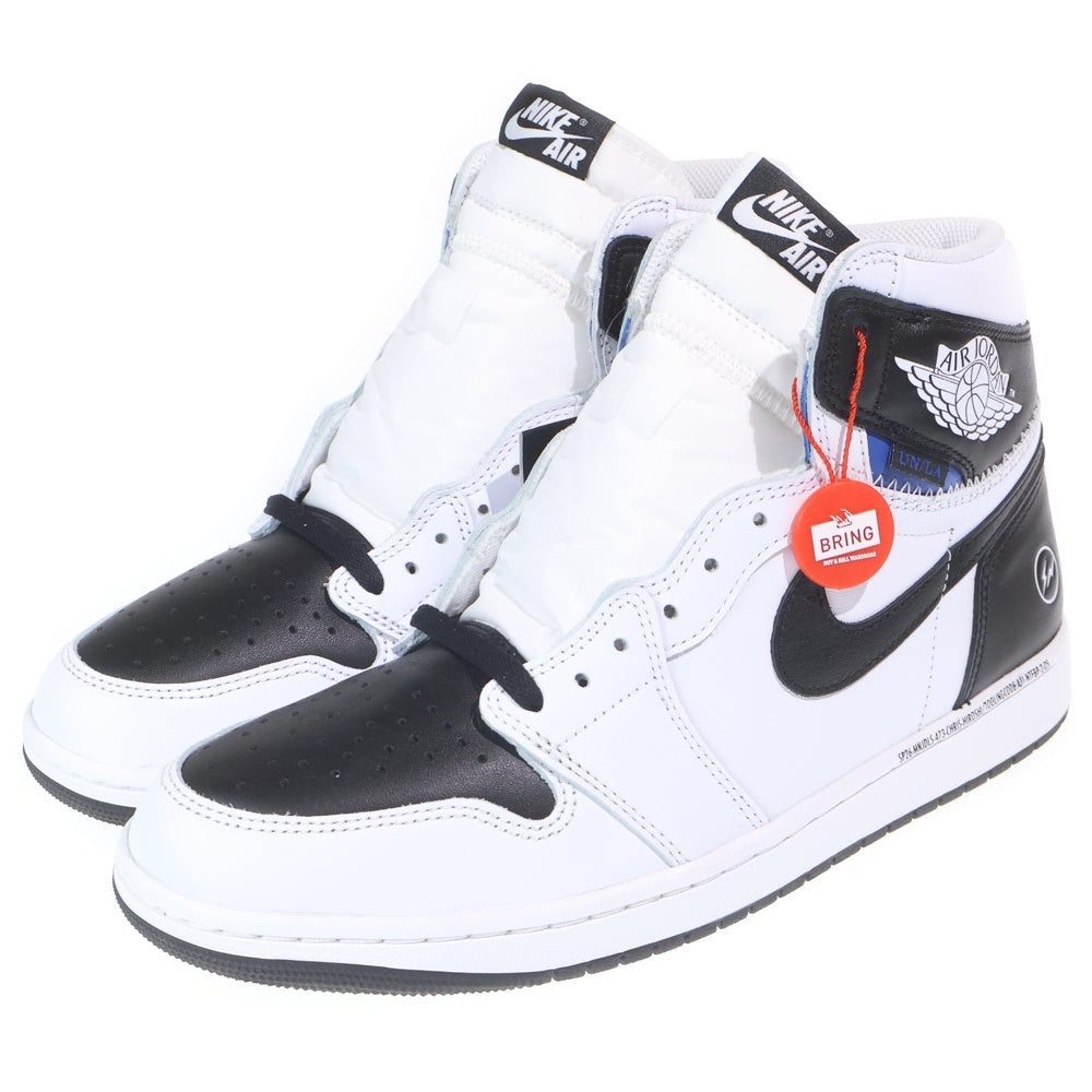 NIKE(ナイキ) ×Fragment Design ×UNION Air Jordan 1 II7282-100 ×フラグメントデザイン ×ユニオン エアジョーダン1 レトロ ハイカットスニーカー ホワイト US12/30.0cm