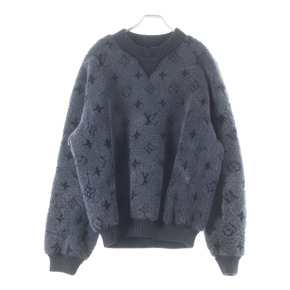 LOUIS VUITTON(ルイヴィトン) モノグラム シャーリングボアクルーネックスウェットトレーナー HHL77WRDA グレー