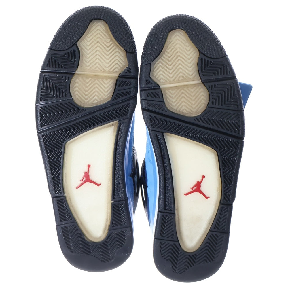NIKE(ナイキ) ×TRAVIS SCOTT AIR JORDAN4 RETRO CACTUSJACK UNIVERSITYBLUE 308497-406 エアジョーダン4 レトロ カクタスジャック ハイカットスニーカー US10/28.0cm