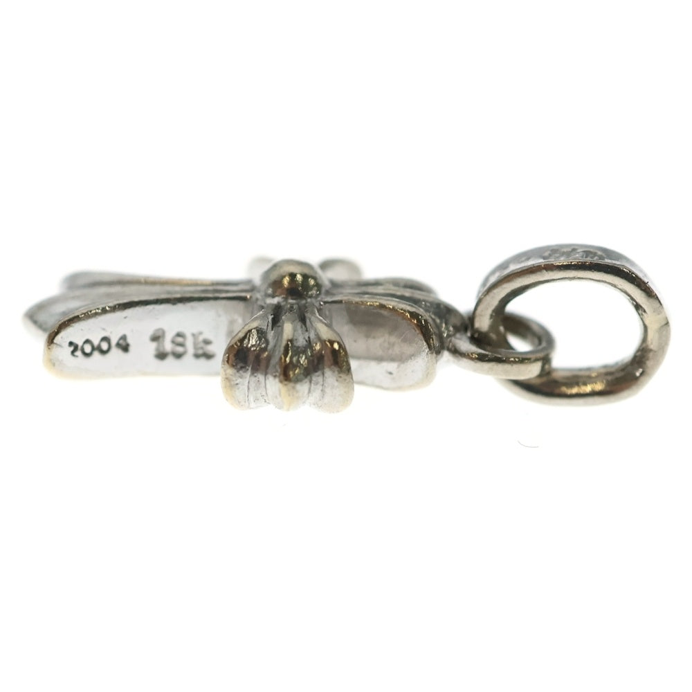 CHROME HEARTS(クロムハーツ) 18KWG CRS BBYFAT P/SAP ベイビーファットクロス PAVEサファイア ペンダントトップ ホワイトゴールド