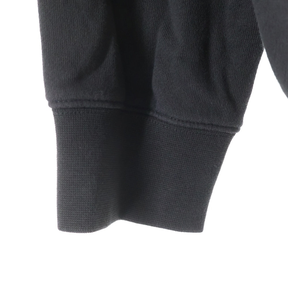 FEAR OF GOD ESSENTIALS(フィアオブゴッド エッセンシャルズ) FRONT ROGO フロントロゴプリント ロングスリーブポロシャツ ブラック