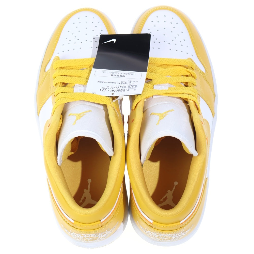 NIKE(ナイキ) AIR JORDAN 1 LOW 553558-171 エアジョーダン1 ローカットスニーカー US7.5/25.5cm ホワイト/イエロー