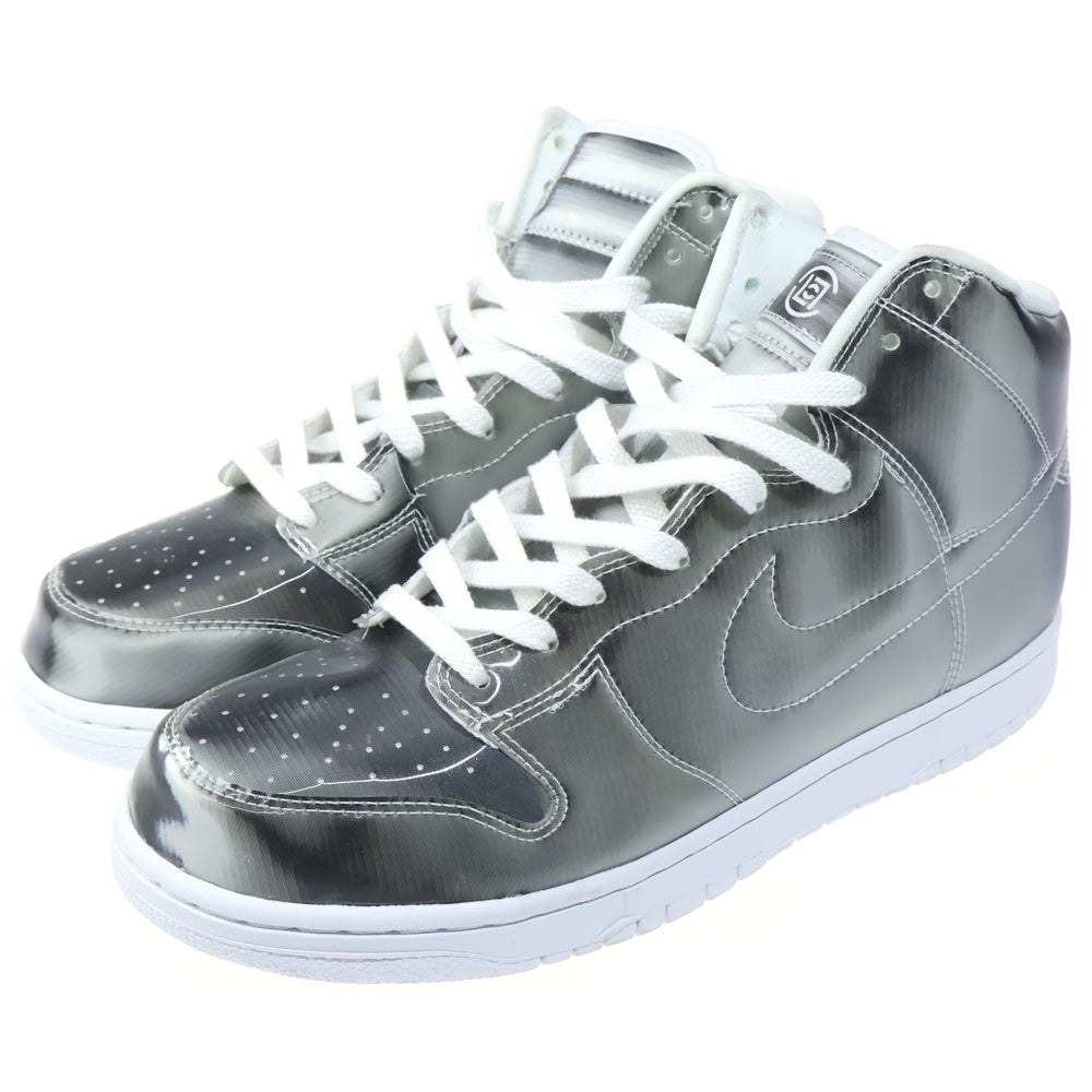 NIKE(ナイキ) ×CLOT DUNK HIGH SILVER FLIX DH4444-900 クロット ダンク シルバーフラックス ハイカットスニーカー US9.5/27.5cm シルバー