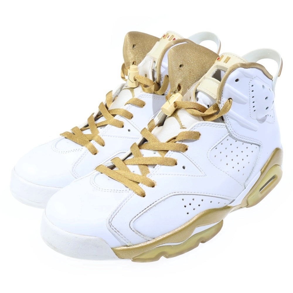 NIKE(ナイキ) 【観賞用2012年製】AIR JORDAN 6 RETRO GMP 384664-135 エアジョーダン1 ゴールドメダルパック ハイカットスニーカー US10/28.0cm ホワイト/ゴールド