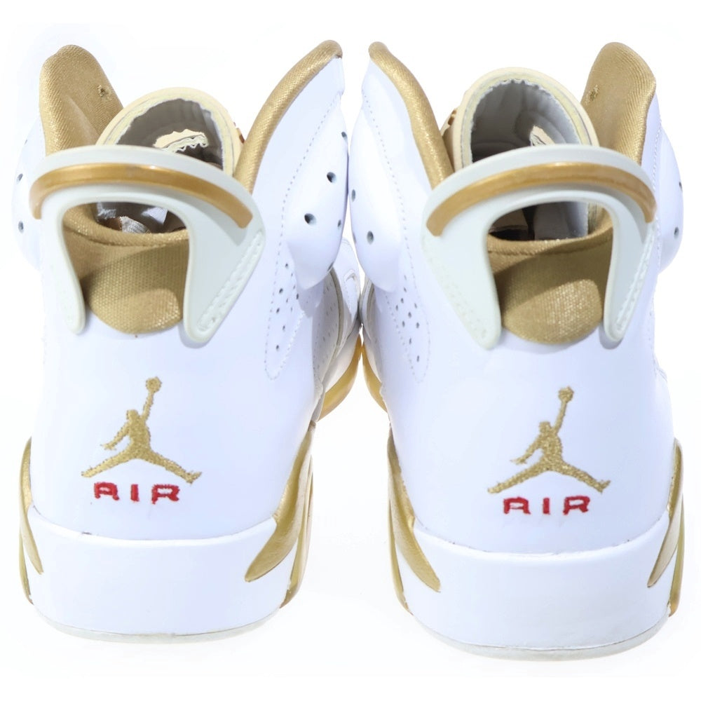 NIKE(ナイキ) 【観賞用2012年製】AIR JORDAN 6 RETRO GMP 384664-135 エアジョーダン1 ゴールドメダルパック ハイカットスニーカー US10/28.0cm ホワイト/ゴールド
