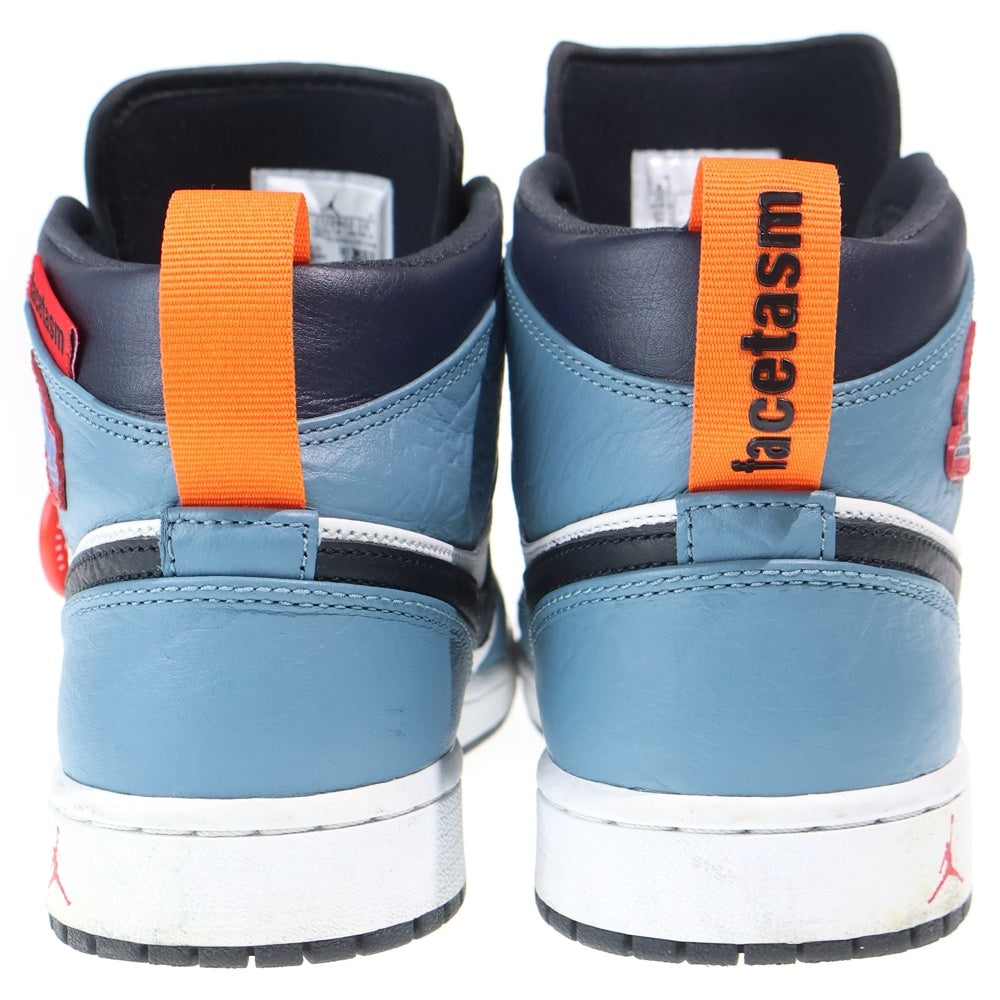 NIKE(ナイキ) ×FACETASM AIR JORDAN 1 MID CU2802-100 ファセッタズム エアジョーダン1 ミッドカットスニーカー US8.5/26.5cm ホワイト/ブルー
