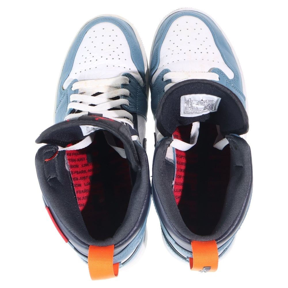 NIKE(ナイキ) ×FACETASM AIR JORDAN 1 MID CU2802-100 ファセッタズム エアジョーダン1 ミッドカットスニーカー US8.5/26.5cm ホワイト/ブルー
