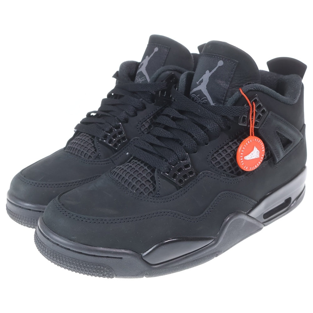 NIKE(ナイキ) AIR JORDAN 4 BLACK CAT FV5029‐010 エアジョーダン4 ブラックキャット ハイカットスニーカー US9.5/27.5cm ブラック