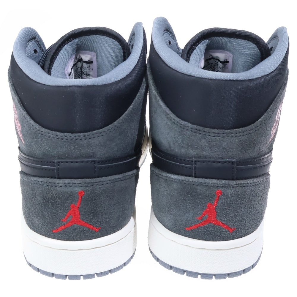 NIKE(ナイキ) AIR JORDAN 1 MID ANTHRACITE 554724-018 エアジョーダン1 アンスラサイト ミッドカットスニーカー US10/28.0cm ブラック/グレー