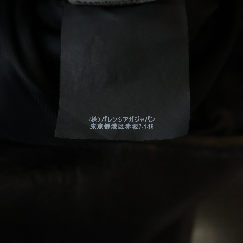 BALENCIAGA(バレンシアガ) 袖レザー切り替えMA-1ナイロンボンバージャケット 515784 TYH91 ブラック