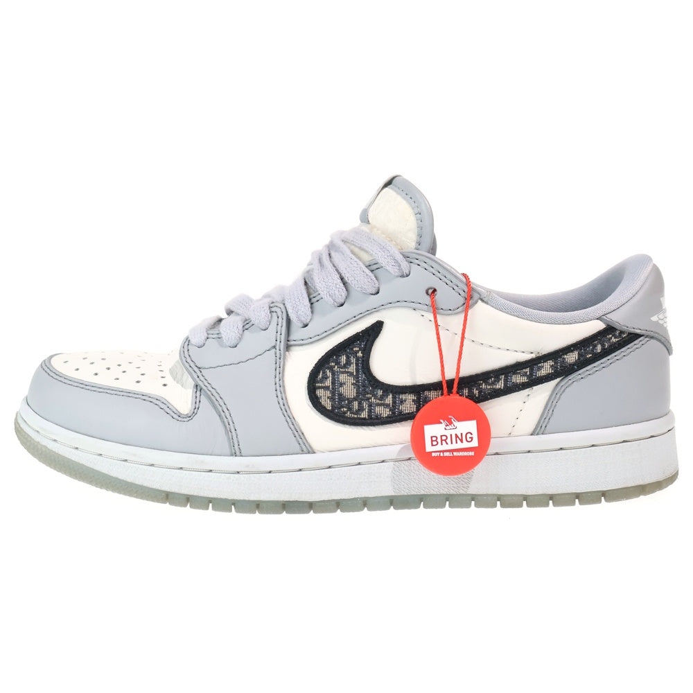 NIKE(ナイキ) ×DIOR AIR JORDAN 1 LOW OG CN8608-002 ディオール エアジョーダン 1 ローカットスニーカー グレー/ホワイト US7.5/25.5cm