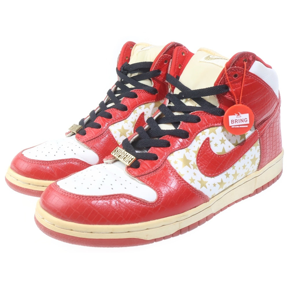 NIKE SB(ナイキエスビー) 【観賞用2003年製】×DUNK HIGH PRO 307385-161 シュプリーム ダンク ハイカットスニーカー US10.5/28.5cm レッド/ホワイト