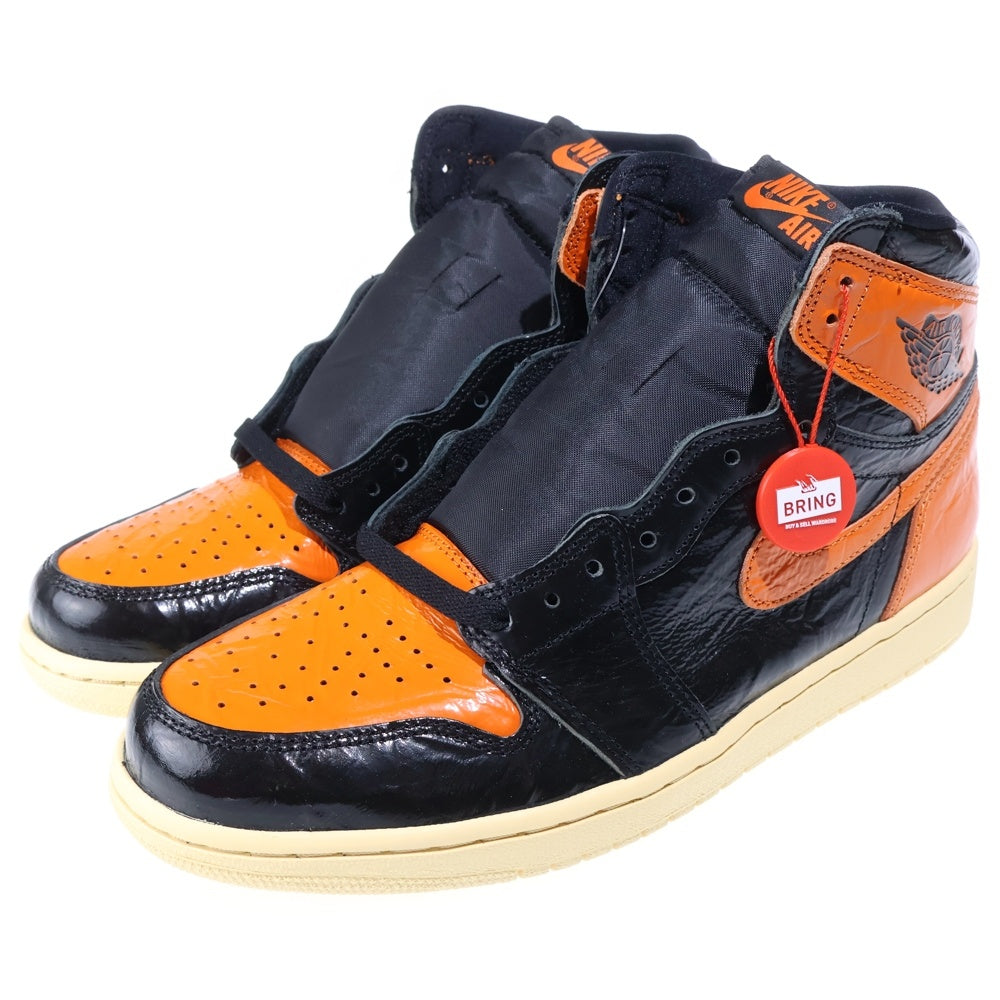 NIKE(ナイキ) AIR JORDAN1 RETRO HIGH OG 555088-028 エアジョーダン1 シャッタード バックボード3.0 ハイカットスニーカー US9.5/27.5cm オレンジ