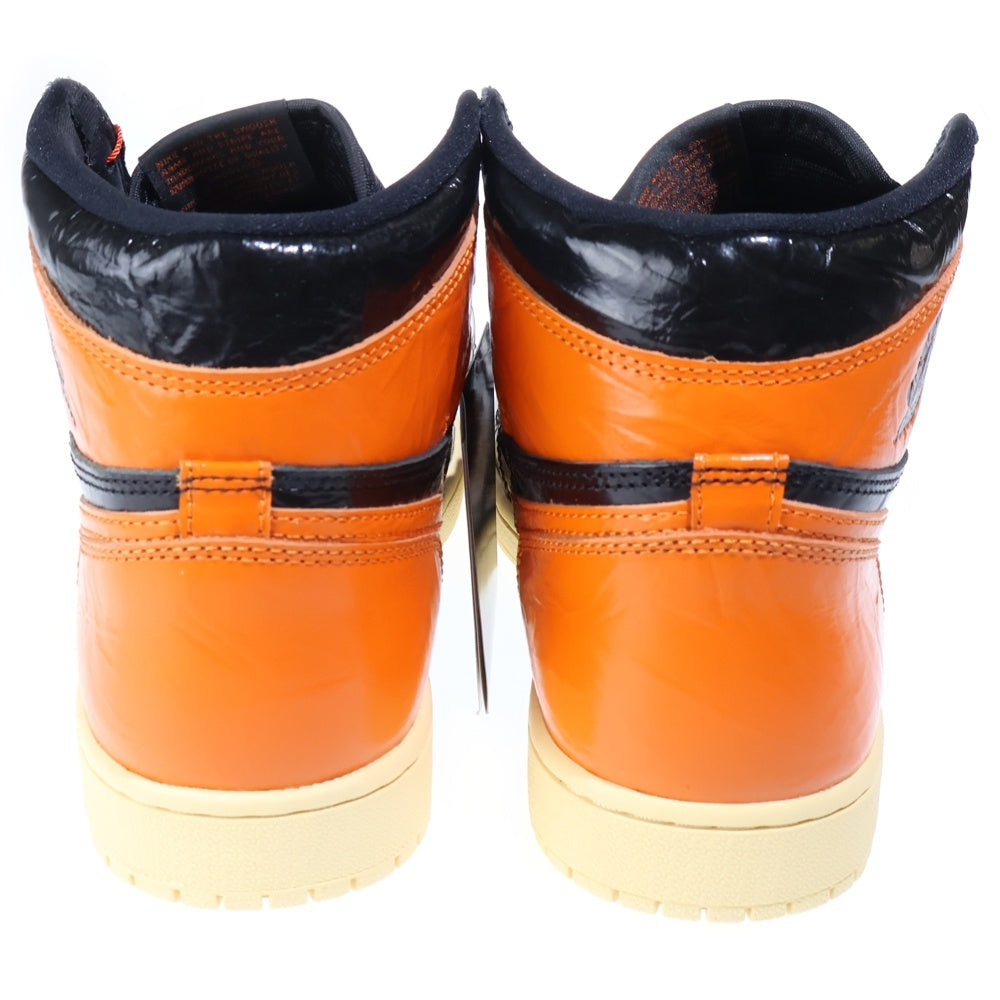 NIKE(ナイキ) AIR JORDAN1 RETRO HIGH OG 555088-028 エアジョーダン1 シャッタード バックボード3.0 ハイカットスニーカー US9.5/27.5cm オレンジ