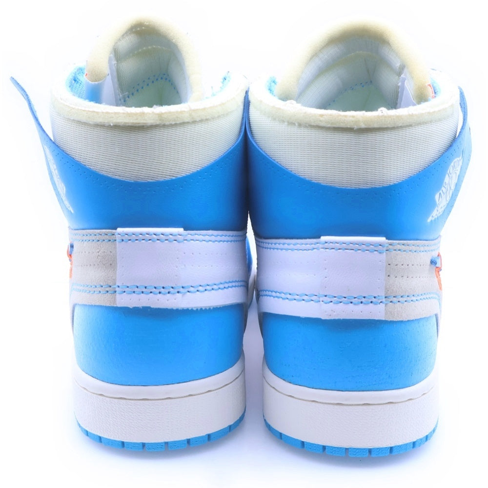 NIKE(ナイキ) ×OFF-WHITE AIR JORDAN 1 POWDER BLUE UNC AQ0818-148 オフホワイト エアジョーダン1 パウダーブルー ハイカットスニーカー US9/27.0cm ホワイト/ブルー
