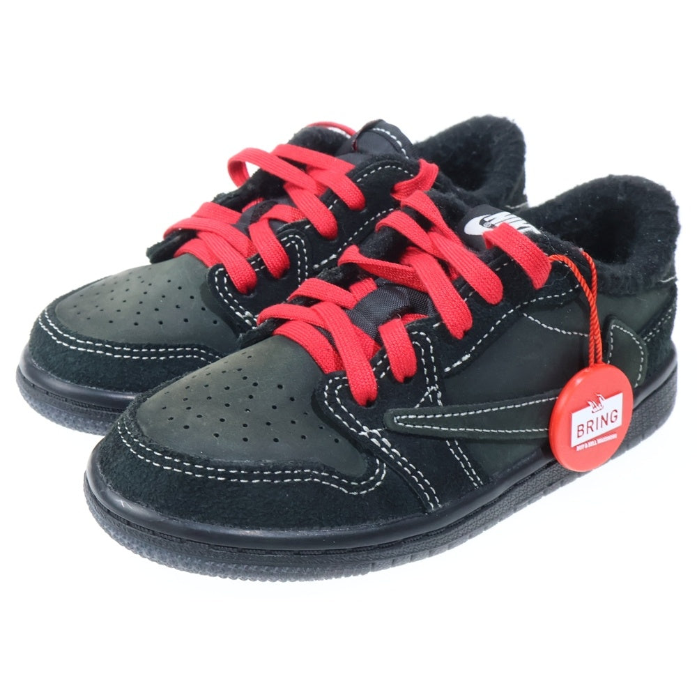 NIKE(ナイキ) ×TRAVIS SCOTT TD AIR JORDAN 1 LOW BLACK PHANTOM DO5441-001 ブラックファントム ローカットスニーカー 9C/15.0cm ブラック