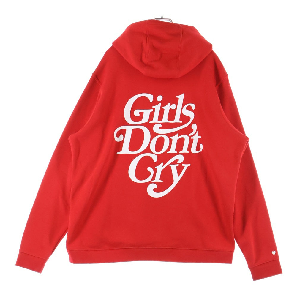 NIKE(ナイキ) 19SS ×Girls Don't Cry hoodie ガールズドントクライ スウェットプルオーバーパーカー 935585-657 レッド