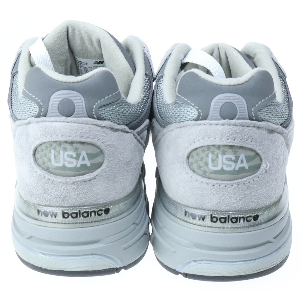 New Balance(ニューバランス) MR993GL スウェードレザー メッシュ ローカットスニーカー グレー US9/27.0cm