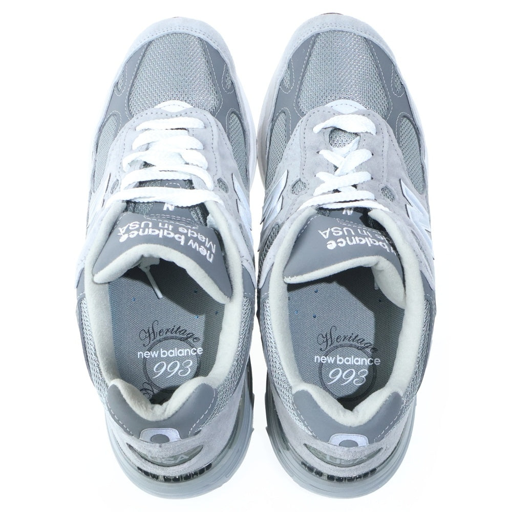New Balance(ニューバランス) MR993GL スウェードレザー メッシュ ローカットスニーカー グレー US9/27.0cm
