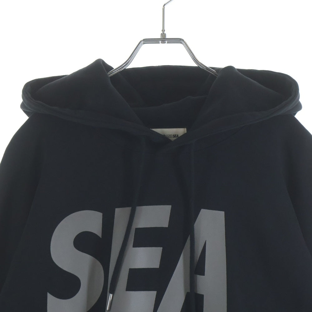 WIND AND SEA(ウィンダンシー) OG LOGO HOODIE SWEATSHIRT ロゴ スウェットプルオーバーパーカー WDS-O-OHP-26-Q2-CS-01 ブラック