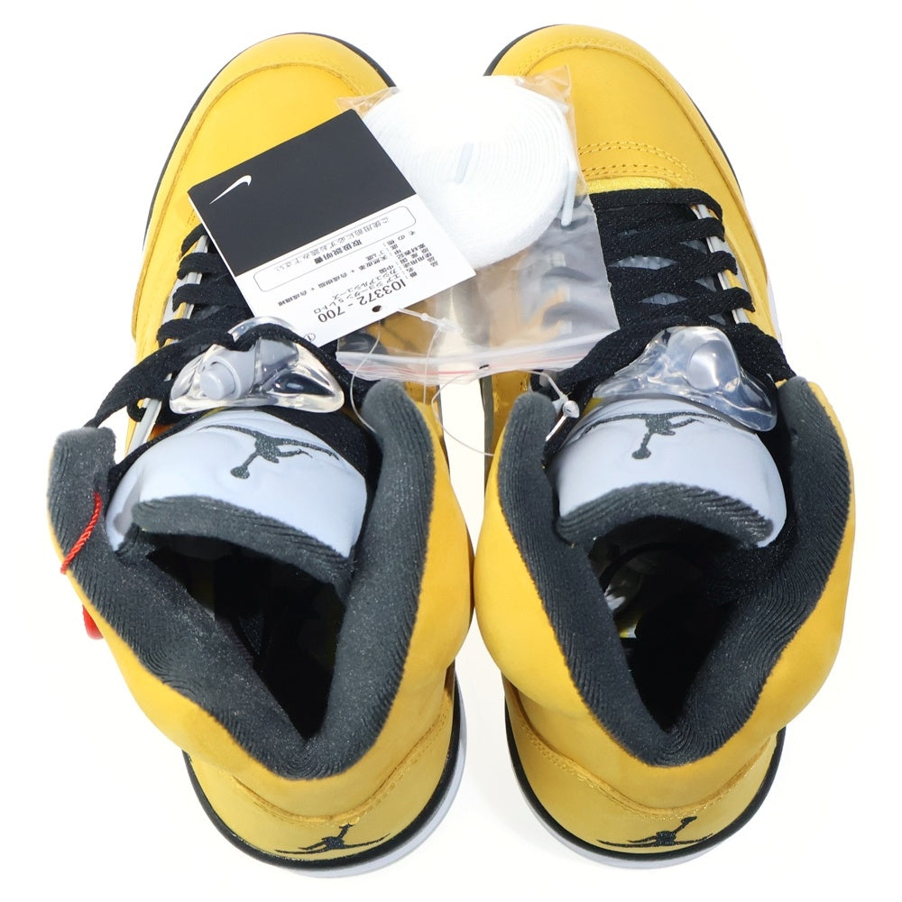 NIKE(ナイキ) AIR JORDAN 5 RETRO T23 IO3372-700 エアジョーダン5 ハイカットスニーカー US6.5/24.5cm イエロー レディース