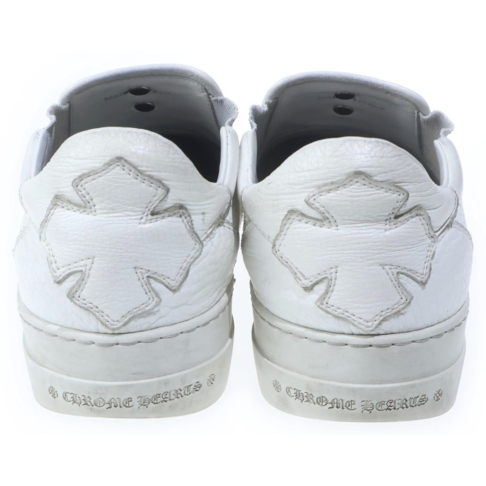 CHROME HEARTS(クロムハーツ) SLIP ON スリッポン CHプラス レザーパッチ ダガー ローカットスニーカー ホワイト