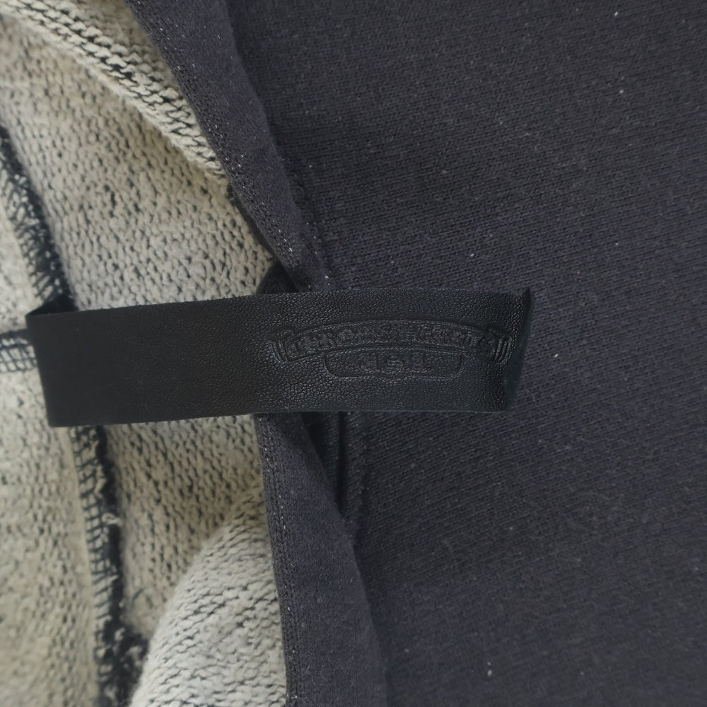 CHROME HEARTS(クロムハーツ) GRP Y NOT ワイノット ヴァーティカルロゴダガー刺繍スウェットプルオーバーパーカー グレー