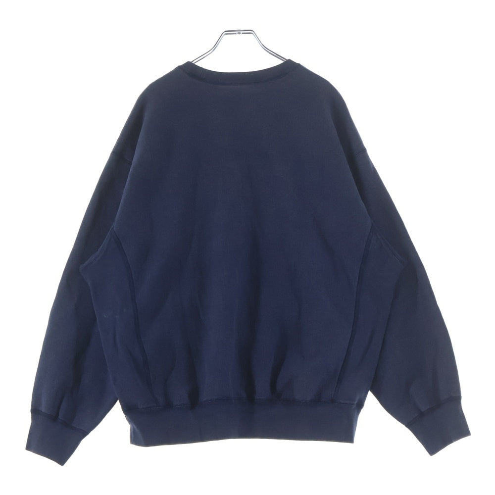 SUPREME(シュプリーム) 25SS Washed Box Logo Crewneck ウォッシュド加工 ボックスロゴ クルーネック スウェットトレーナー ネイビー