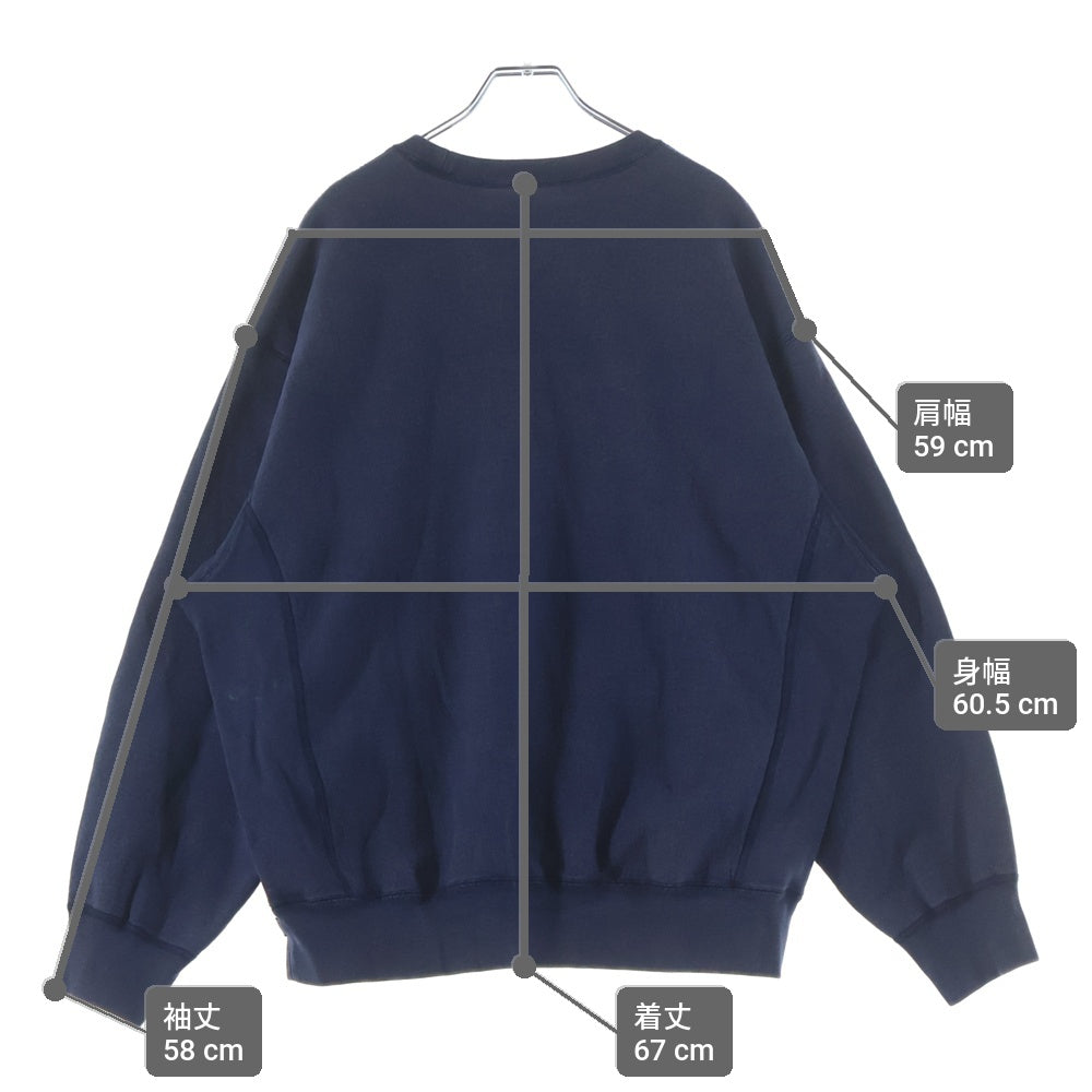 SUPREME(シュプリーム) 25SS Washed Box Logo Crewneck ウォッシュド加工 ボックスロゴ クルーネック スウェットトレーナー ネイビー
