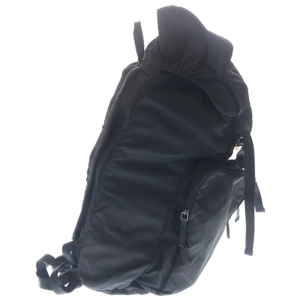 PRADA(プラダ) トライアングルロゴ ファブリック バックパック リュックサック 2VZ065 ブラック