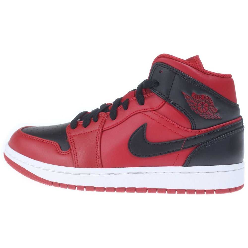 NIKE(ナイキ) AIR JORDAN 1 MID REVERCE BRED 554724-660 エアジョーダン1 ミッド リバースブレッド ミドルカットスニーカー US7/25.0cm ブラック/レッド