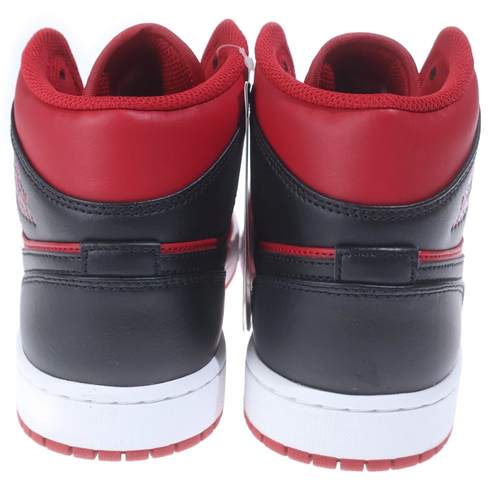 NIKE(ナイキ) AIR JORDAN 1 MID REVERCE BRED 554724-660 エアジョーダン1 ミッド リバースブレッド ミドルカットスニーカー US7/25.0cm ブラック/レッド