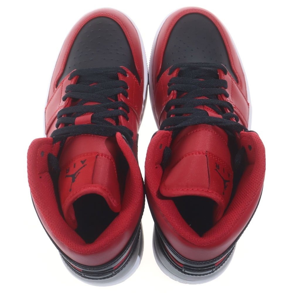 NIKE(ナイキ) AIR JORDAN 1 MID REVERCE BRED 554724-660 エアジョーダン1 ミッド リバースブレッド ミドルカットスニーカー US7/25.0cm ブラック/レッド