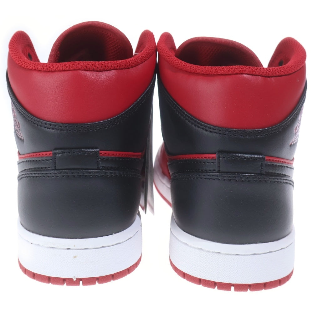 NIKE(ナイキ) AIR JORDAN 1 MID REVERCE BRED 554724-660 エアジョーダン1 ミッド リバースブレッド ミドルカットスニーカー US7/25.0cm ブラック/レッド